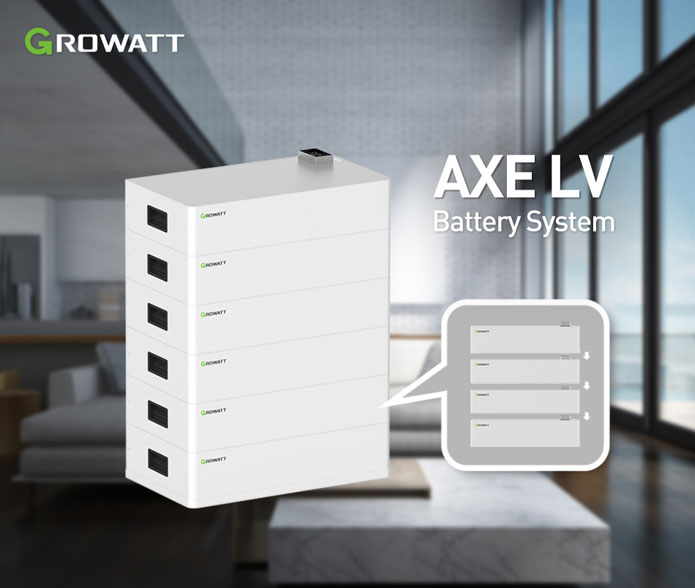 Growatt presenta el sistema de baterías AXE LV para almacenamiento de energía solar fuera de red