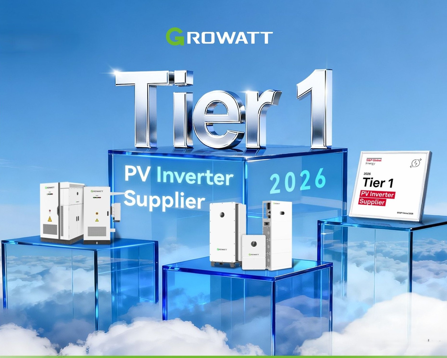Growatt es reconocido como proveedor Tier 1 de inversores fotovoltaicos por S&P Global Energy en 2026